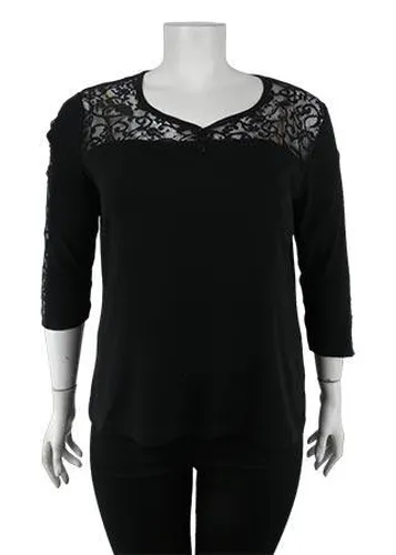 Top manches longues---Noir-54 - 3XL-Fminin - zamba - Modalova