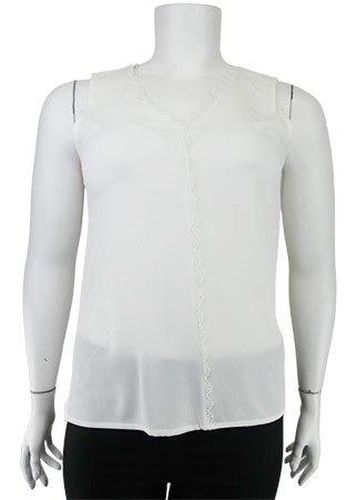 Top sans manches ---Blanc-46 - XL-Fminin - naf naf - Modalova