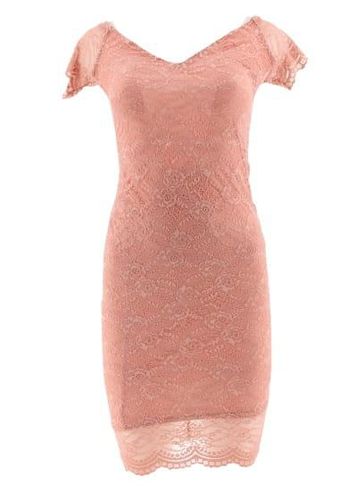 Robe manches courtes---Rose-34 - S-Fminin - new look - Modalova