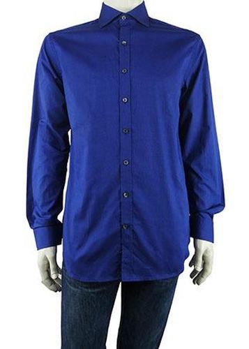 Chemise manches longues ---Bleu-S-Masculin - caf coton - Modalova