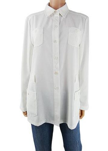 Chemise manches longues ---Blanc-44 - L-Fminin - devernois - Modalova