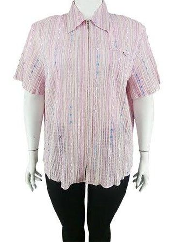 Chemise manches courtes---Rose-52 - XXL-Fminin - afibel - Modalova