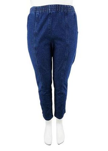 Pantalon---Bleu fonc-46 - XL-Fminin - bleu bonheur - Modalova