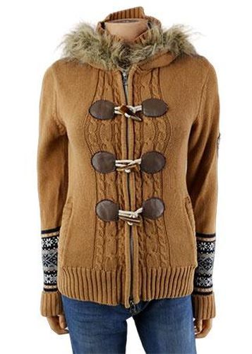 Gilet torsad ---Marron-32 - XS-Fminin - euro-star - Modalova