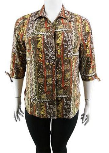 Chemise manches longues---Multicolore-48 - XL-Fminin - daxon - Modalova