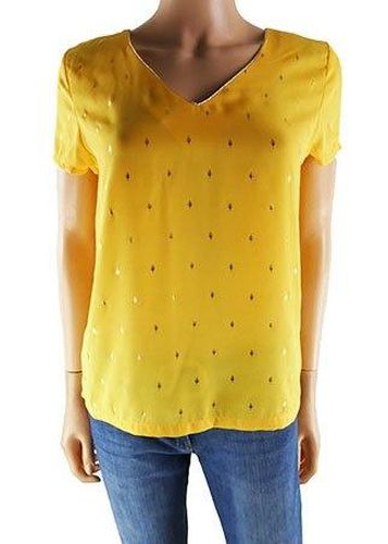 Blouse manches courtes ---Jaune-34 - S-Fminin - nomie & co - Modalova