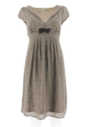 Robe manches courtes---Beige-32 - XS-Fminin - camaeu - Modalova