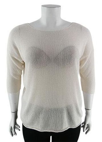 Pull manches 3/4---Beige-46 - XL-Fminin - in extenso - Modalova