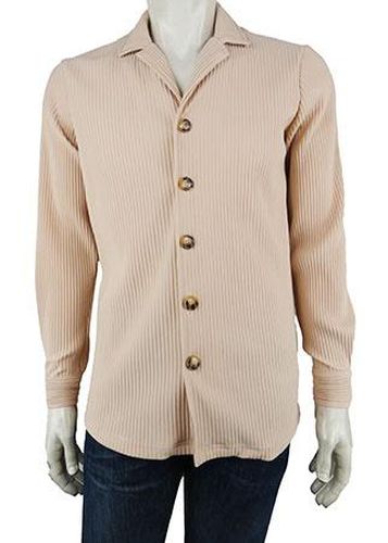 Chemise manches longues---Beige-S-Masculin - boohoo - Modalova