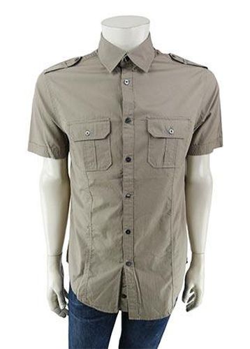 Chemise manches courtes ---Marron-M-Masculin - celio - Modalova