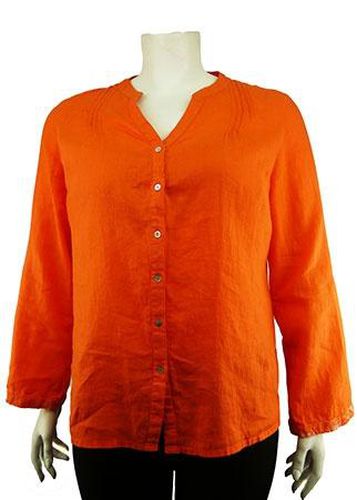 Chemisier manches longues ---Orange-46 - XL-Fminin - jacqueline riu - Modalova