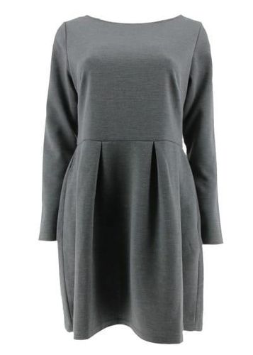 Robe manches longues---Gris-42 - L-Fminin - camaeu - Modalova