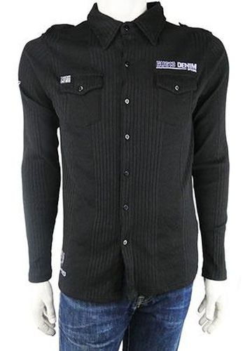 Chemise maille t-shirt---Noir-XL-Masculin - gu 613 denim - Modalova