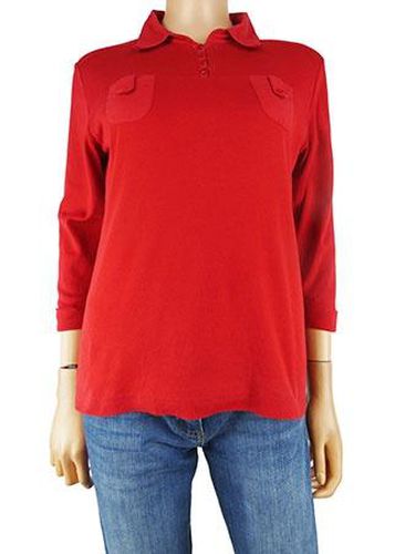 T-shirt col chemise ---Rouge-38 - M-Fminin - zamba - Modalova