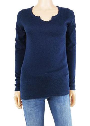 Pull fin manches longues---Bleu fonc-34 - S-Fminin - gemo - Modalova