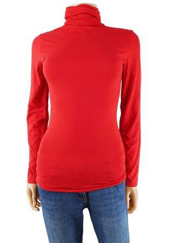 Top col roul manches longues ---Rouge-34 - S-Fminin - balsan - Modalova