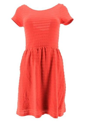 Robe manches courtes---Rouge-36 - S-Fminin - promod - Modalova