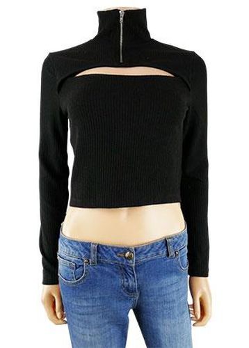 Crop-Top avec ouvertures ---Basic-38 - M-Fminin - h&m - Modalova