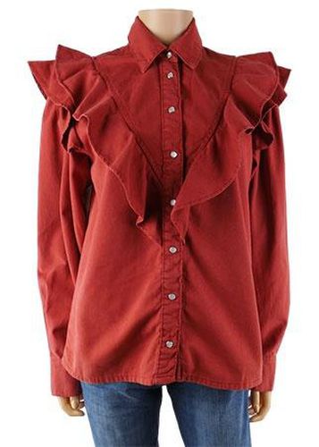 Chemise manches longues---Rouge-34 - S-Fminin - camaeu - Modalova