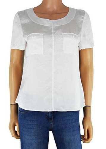 Blouse manches courtes---Blanc-36 - S-Fminin - christine laure - Modalova