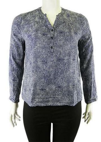 Blouse manches longues ---Bleu fonc-46 - XL-Fminin - c'est beau la vie - Modalova