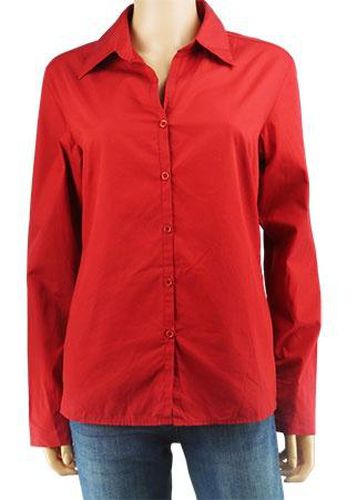 Chemise manches longues---Rouge-40 - M-Fminin - camaeu - Modalova