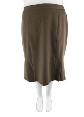 Jupe mi-longue---Marron-50 - XXL-Fminin - ccile d'orges - Modalova