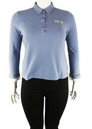 Polo manches longues---Bleu-46 - XL-Fminin - lucia - Modalova