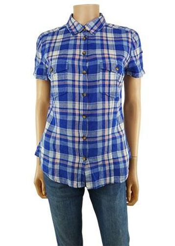 Chemise manches courtes---Bleu-38 - M-Fminin - h&m - Modalova