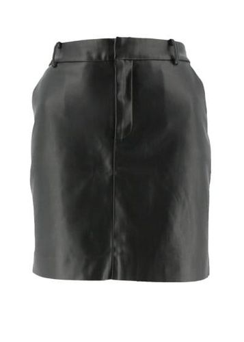 Jupe courte simili cuir---Noir-36 - S-Fminin - kiabi - Modalova