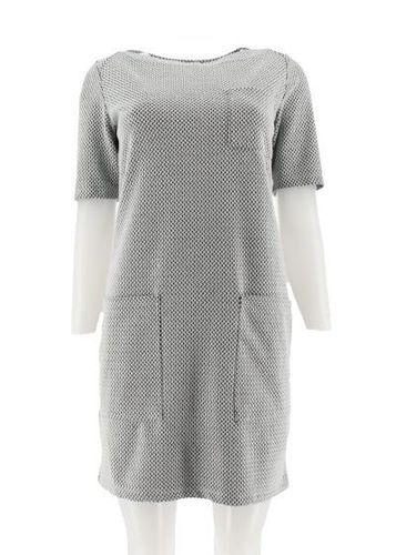 Robe manches courtes---Blanc-38 - M-Fminin - camaeu - Modalova