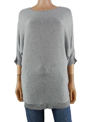 Pull manches 3/4---Gris-34 - S-Fminin - gemo - Modalova