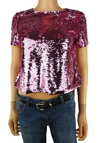 Top manches courtes ---Rose-36 - S-Fminin - mim - Modalova