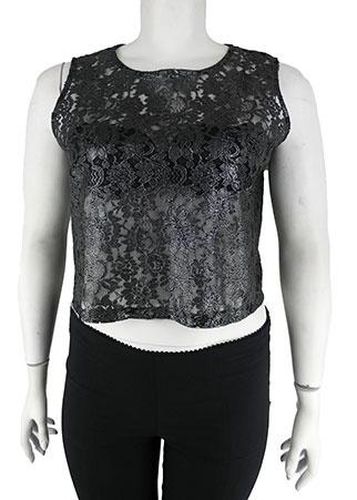 Top sans manches---Argent-44 - L-Fminin - n by naf naf - Modalova