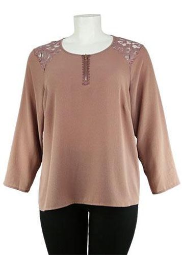 Blouse---Rose poudre-52 - XXL-Fminin - afibel - Modalova