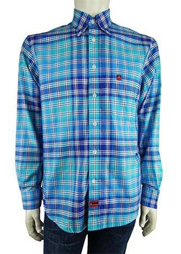 Chemise manches longues---Bleu-M-Masculin - victor emmanuel - Modalova