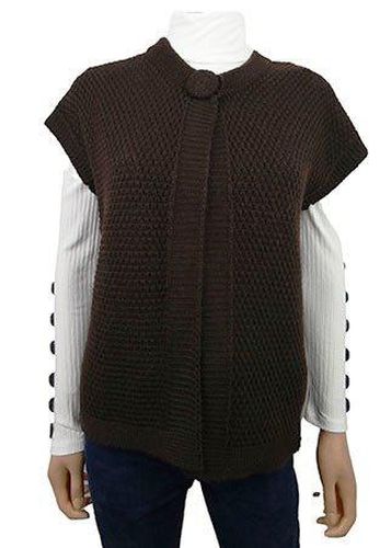 Gilet manches courtes---Marron-36 - S-Fminin - scottage - Modalova