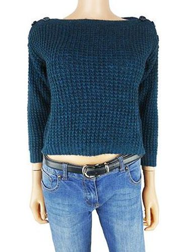 Pull Crop top manches longues ---Turquoise-44 - L-Fminin - cache cache - Modalova