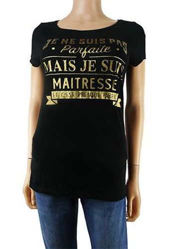 T-shirt manches courtes---Noir-38 - M-Fminin - in extenso - Modalova