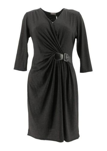 Robe manches 3/4---Noir-46 - XL-Fminin - formul - Modalova