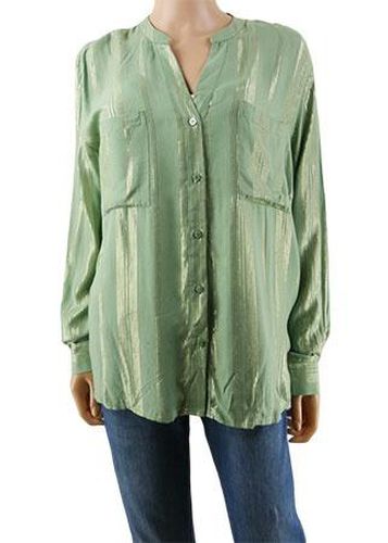 Chemise manches longues ---Vert-42 - L-Fminin - promod - Modalova