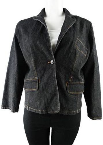 Veste en jeans---Gris-50 - XXL-Fminin - bleu bonheur - Modalova