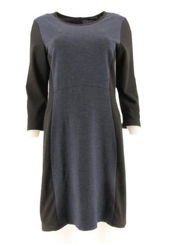 Robe manches longues---Bleu fonc-40 - M-Fminin - burton - Modalova