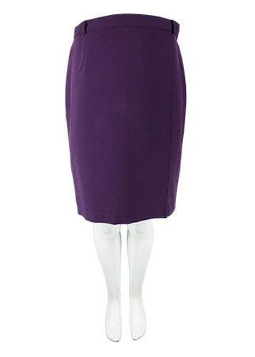 Jupe mi-longue---Violet-48 - XL-Fminin - blanche porte - Modalova