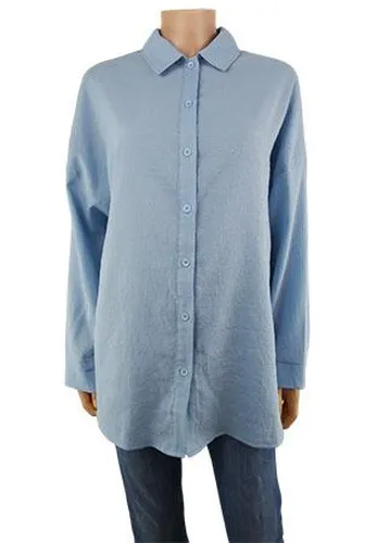 Chemise manches longues---Bleu fonc-42 - L-Fminin - shein - Modalova