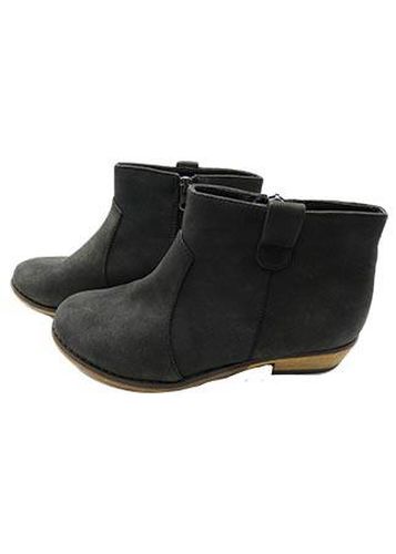 Boots uni cuir---Basic-35-Fminin - class time - Modalova