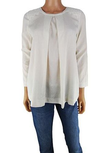 Blouse manches longues---Blanc cass-32 - XS-Fminin - karl marc john - Modalova