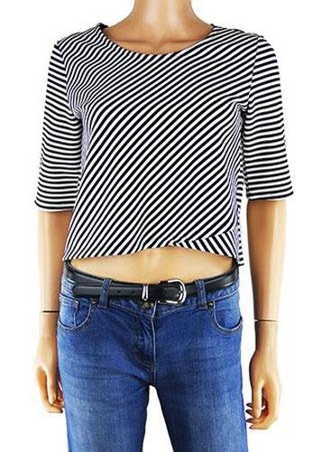 Crop top manches courtes---Blanc-40 - M-Fminin - jennyfer - Modalova