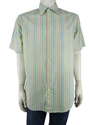 Chemise manches courtes---Vert-L-Masculin - tissaia - Modalova