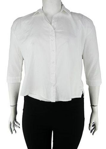 Chemise manches 3/4---Blanc-48 - XL-Fminin - ese o ese - Modalova